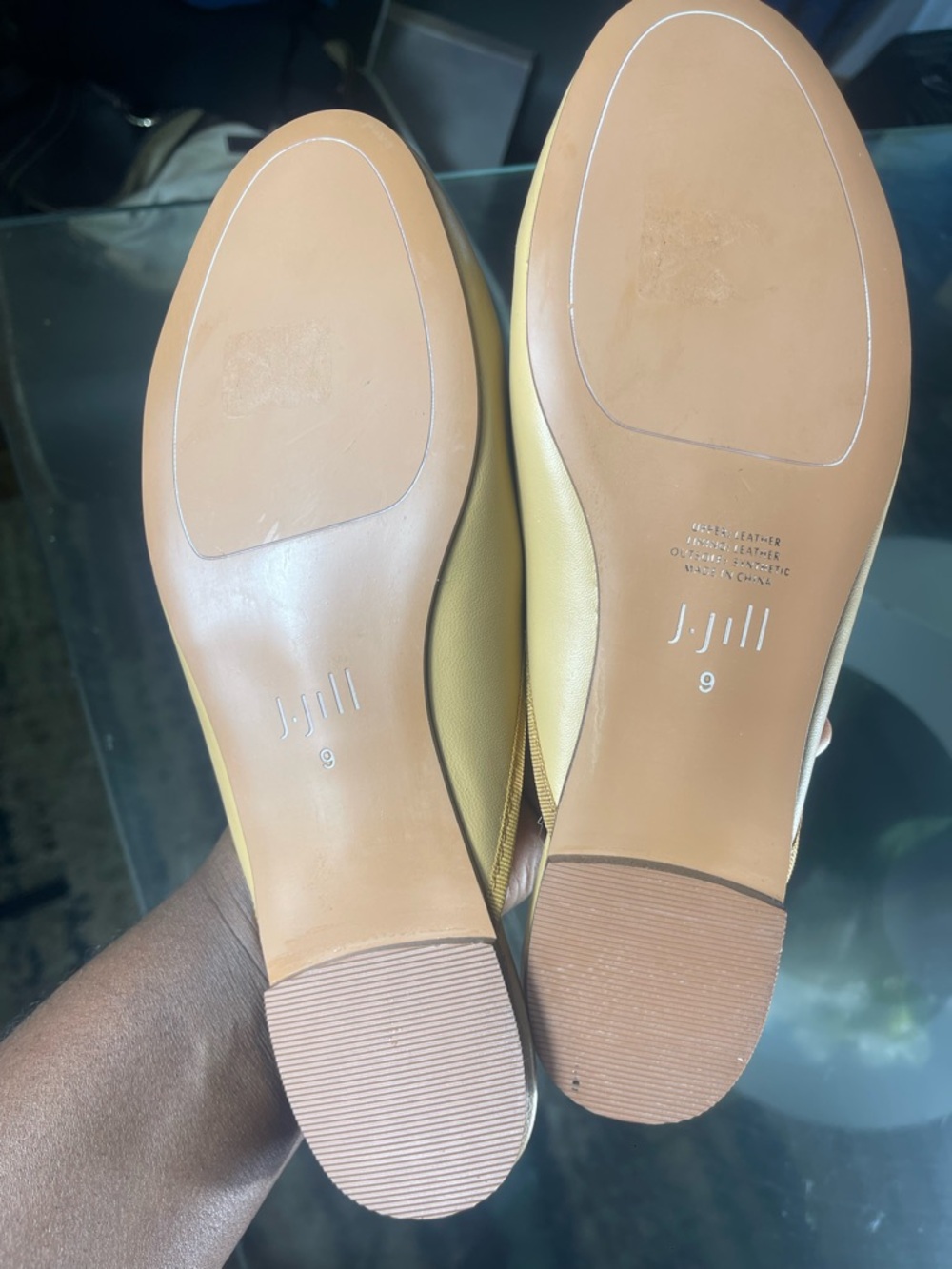 J.jill Women's Tan Slip-On Bow  Amanda Ballet Flats size 9 - Picture 4 of 4